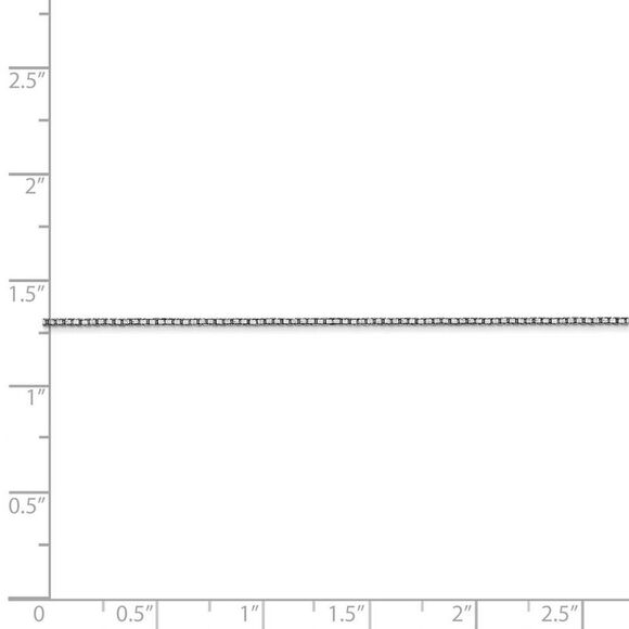 0.9mm, 14k White Gold, Box Chain Necklace, 24 Inch - Picture 5 of 8